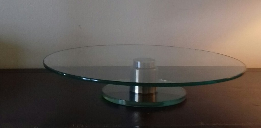 Mooi glazen serveer draaiplateau  kopen? Bied vanaf 15!