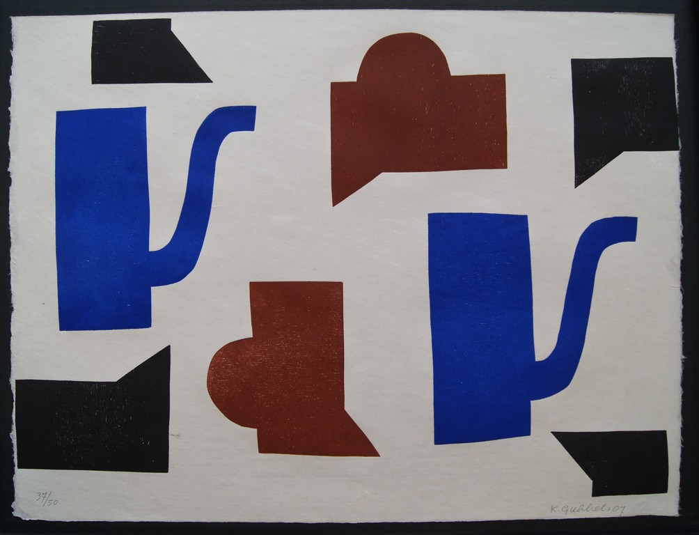 Klaas Gubbels gesigneerde houtdruk uit 2007 oplage 50 ex. kopen? Bied vanaf 395!