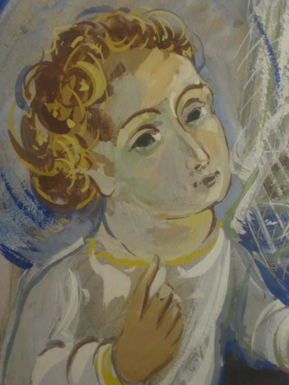 zeldzaam werk van monumentaal kunstenaar Jan Mammen (1899-1978) aquarel "madonna kopen? Bied vanaf 1!