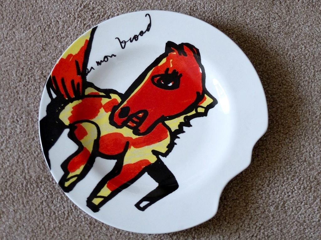Herman Brood - keramiek bord: Paard kopen? Bied vanaf 50!