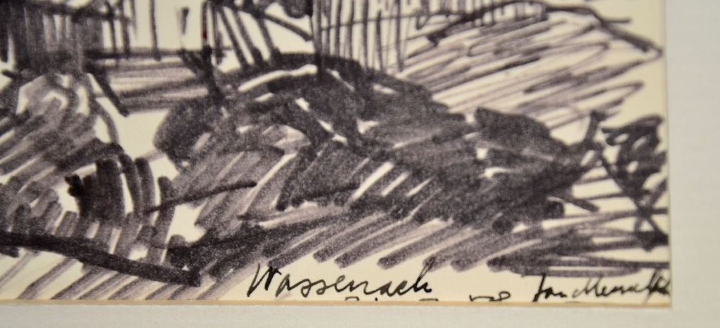 Jan Memelink: Tekening viltpen - Stadsgezicht Wassenaar kopen? Bied vanaf 1!