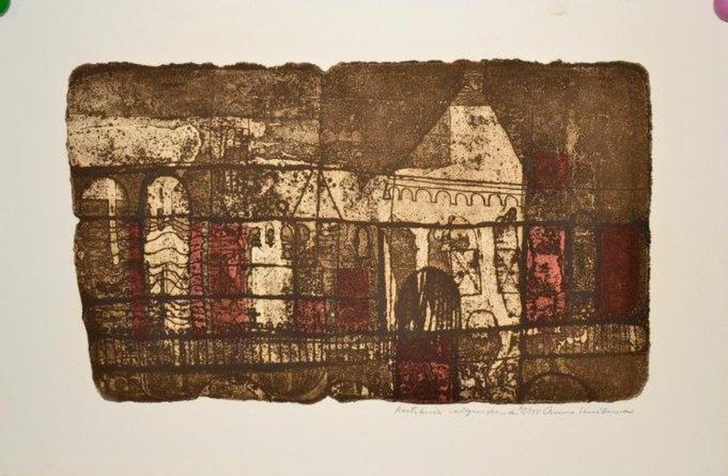 Anne Huitema: Aquatint, 'Koetshuis'  kopen? Bied vanaf 1!