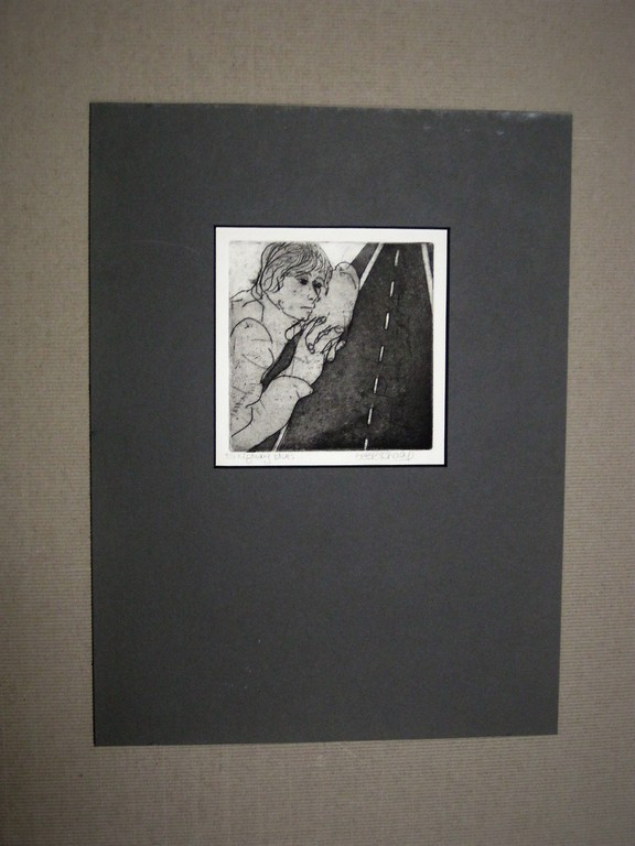 Hoogwaardige omstreeks 1960 droge naald Ets "Highway Blues" gesigneerd  kopen? Bied vanaf 1!