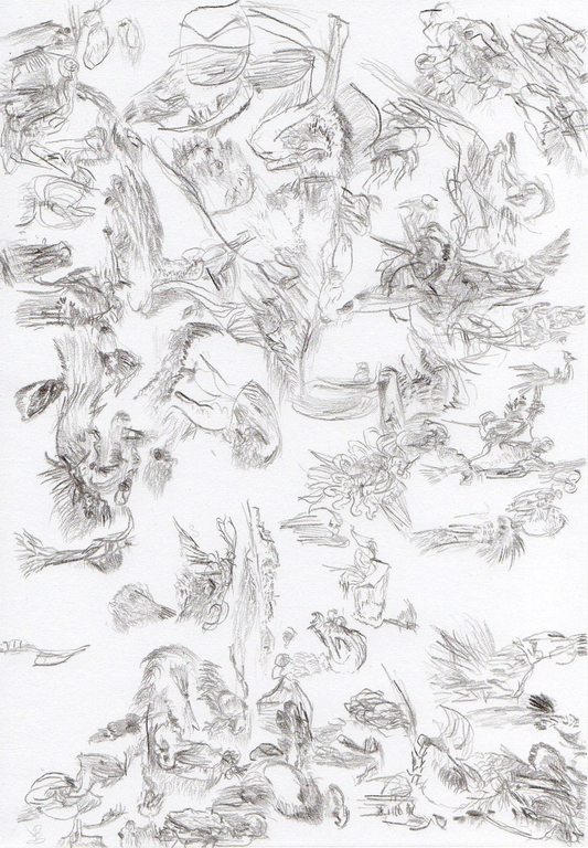 PAUL LOUIS VAN DEN BERGH (1967- ) Potlood Tekening - "Vlok" - Gesigneerd kopen? Bied vanaf 75!
