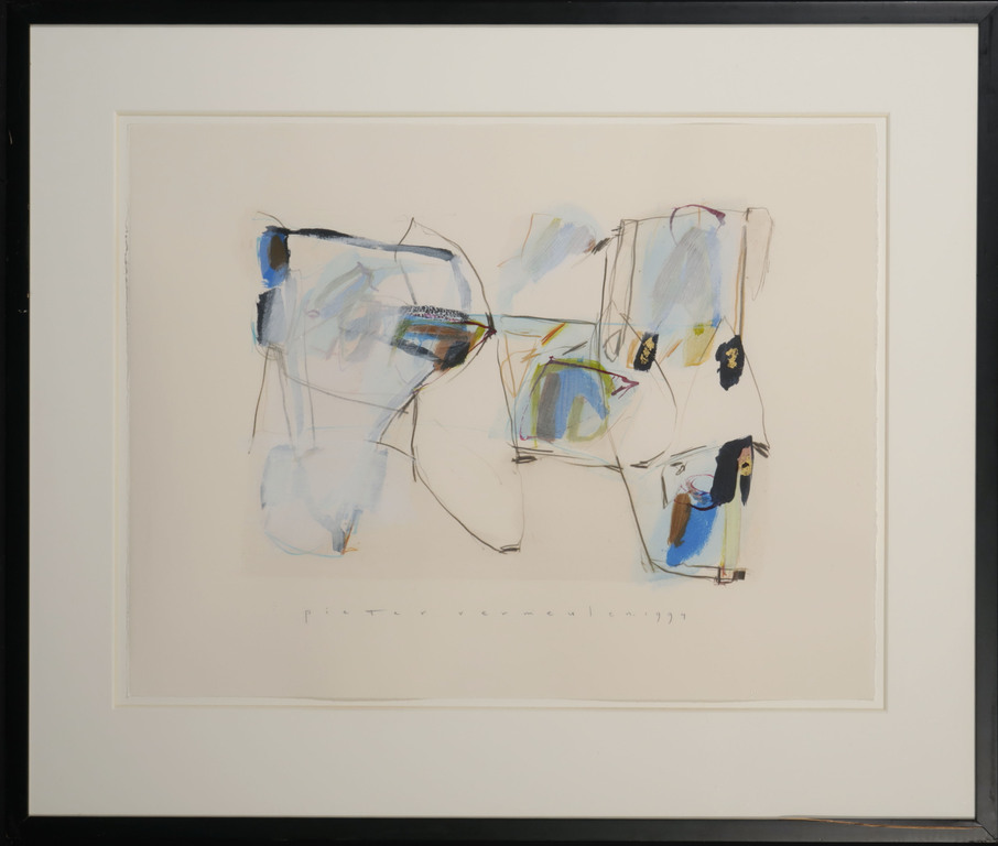 Pieter Vermeulen: Gemengde techniek, Zonder titel - Ingelijst kopen? Bied vanaf 50!