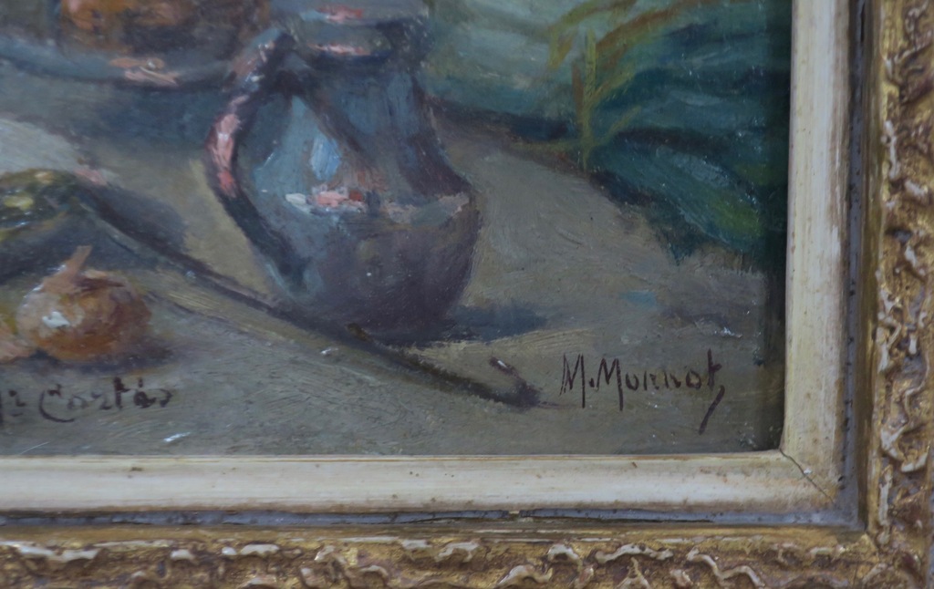 Maurice Louis Monnot: Olieverf op paneel, Les ustensiles de cuisine - Ingelijst kopen? Bied vanaf 70!