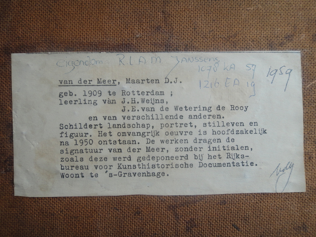 Maarten DJ van der Meer, olieverf op board, portret van ballerina kopen? Bied vanaf 125!