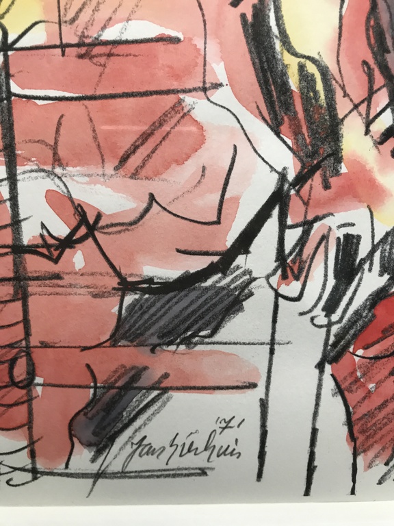 Jan Sierhuis ingekleurde litho  kopen? Bied vanaf 75!