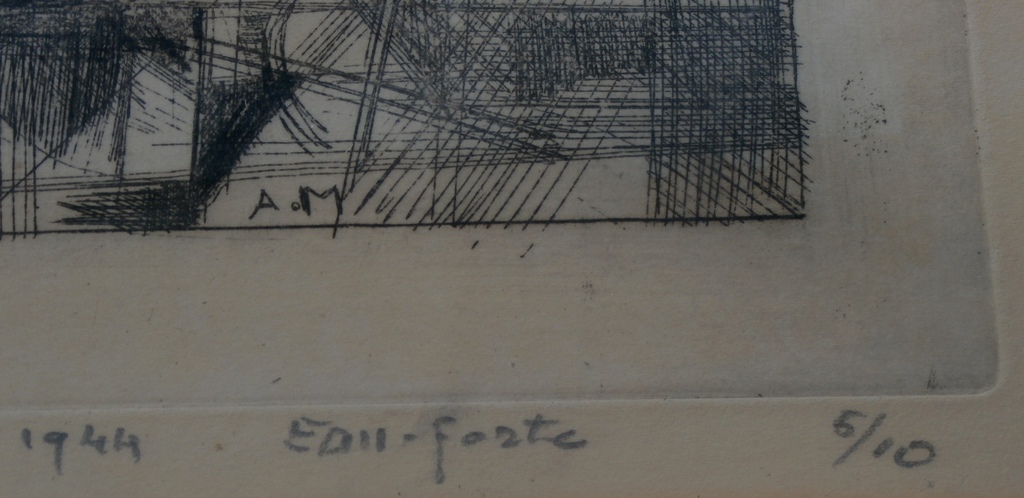 Alfred Manessier - ingelijste ets - 1944 kopen? Bied vanaf 100!