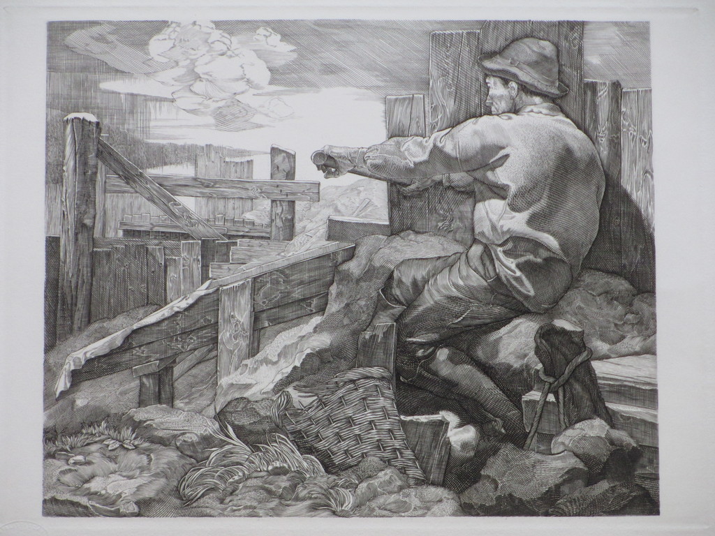 Johannes Josephus Aarts - Johannes J. Aarts, Dijkwerker, Kopergravure kopen? Bied vanaf 1!
