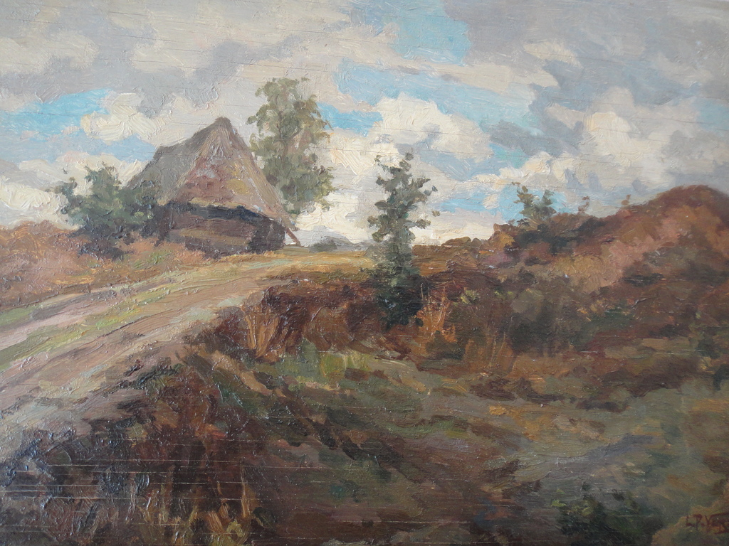 Leonard Pieter Versteeg, olieverf op doek, heidelandschap met bloeiende brem kopen? Bied vanaf 1!