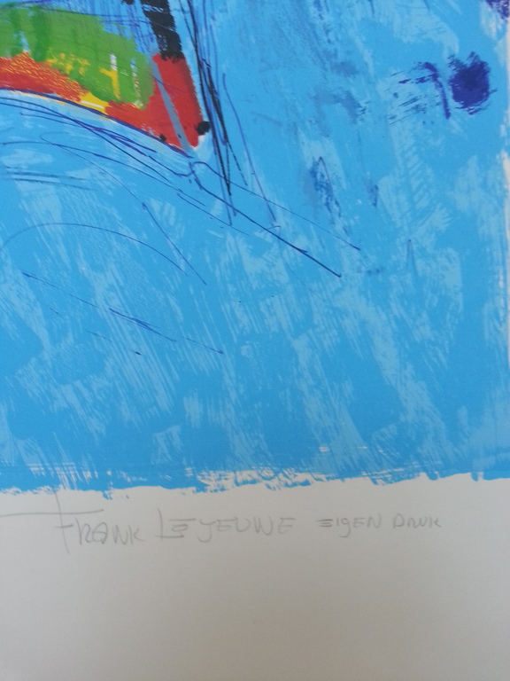 Frank Lejeune, zeefdruk op papier, titel:"picked off fresh" kopen? Bied vanaf 50!