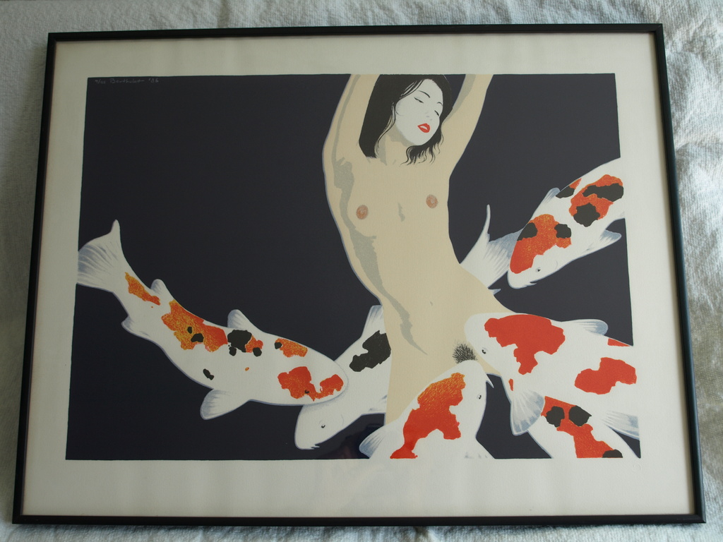 FERRY BERTHOLET (1952)-Zeefdruk –Japans naakt met koi karpers–Gesigneerd-1986 kopen? Bied vanaf 75!