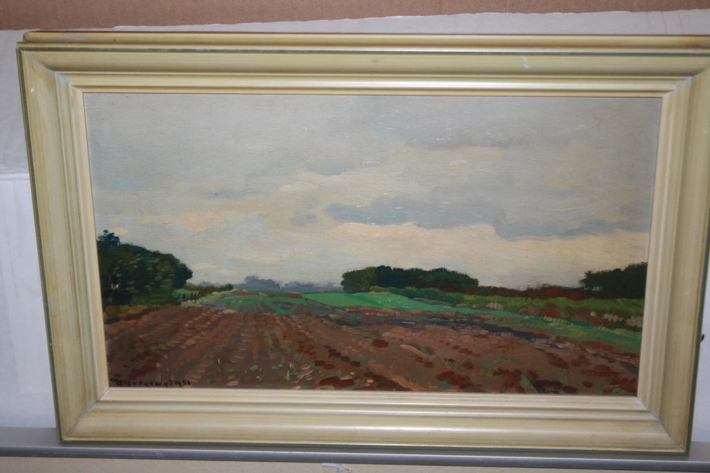 POLDER LANDSCHAP 1930 van WEEGEWIJS verkocht voor € 160!