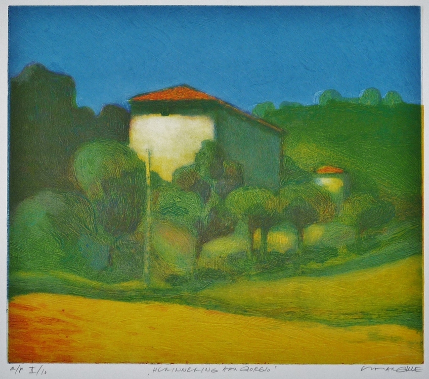 Elmar Gille, Reliefdiepdruk, Herinnering aan Giorgio verkocht voor € 45!