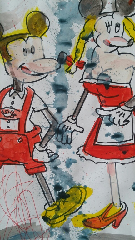 Peter Klashorst: Origineel werk, Mickey mouse  kopen? Bied vanaf 1!