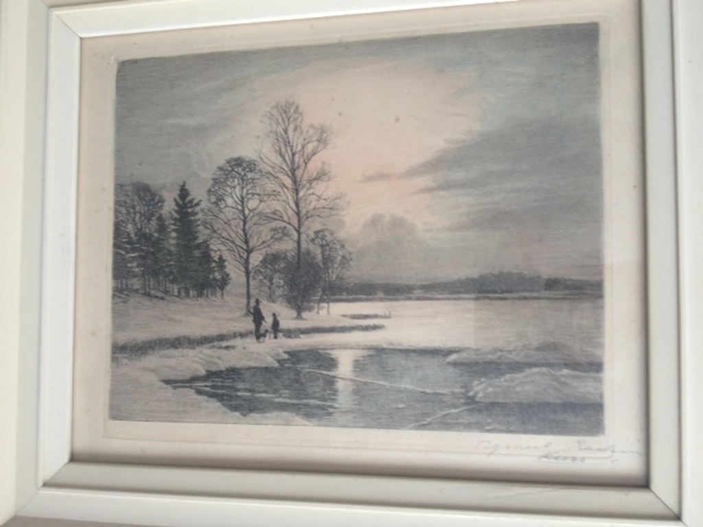 Oude kleurets van een landschap. kopen? Bied vanaf 1!