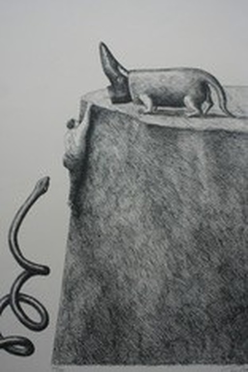 Roland Topor - surrealistische litho - oplage: 190 ex. verkocht voor € 86!