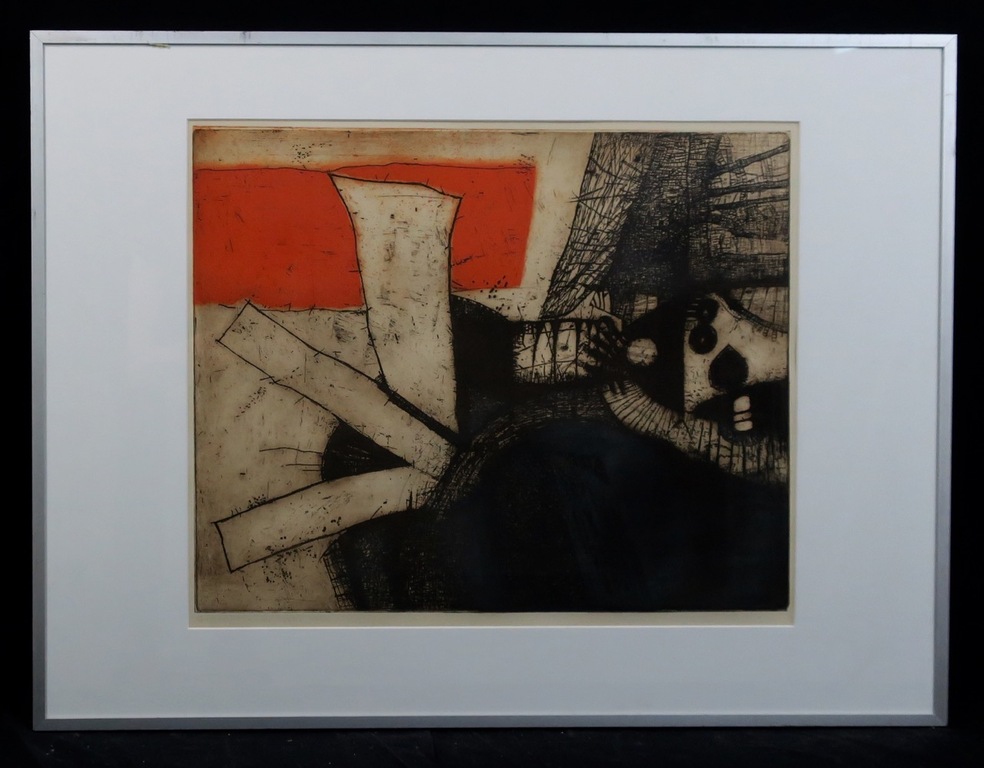 Guillaume le Roy: Ets, Zonder titel - Ingelijst kopen? Bied vanaf 100!