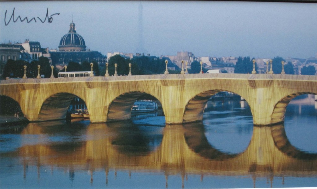 Christo - Project for Paris - Pont Neuf Wrapped - XXL artcard- handgesigneerd kopen? Bied vanaf 45!