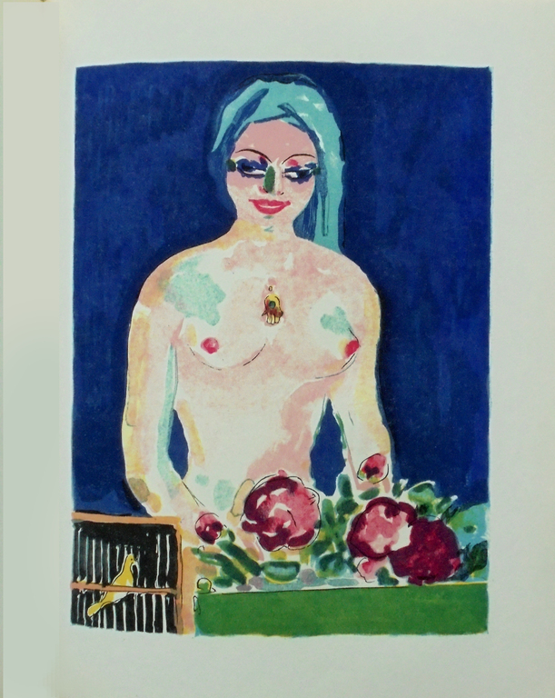 Kees van Dongen - Houtgravure 1955- Le balcon fleuri - 1001 nacht verkocht voor € 50!