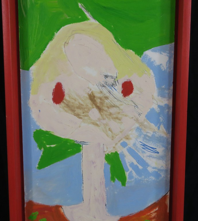 Meertje Kaal: Acryl op board, Wachten op Godot - Ingelijst kopen? Bied vanaf 1!