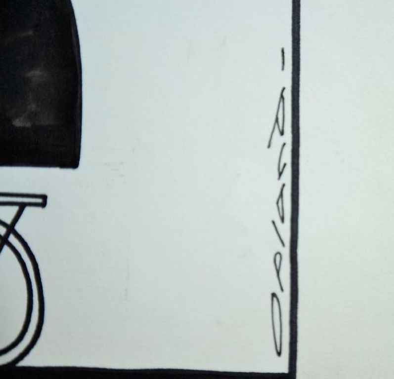 Originele tekening van cartoonist Opland kopen? Bied vanaf 50!