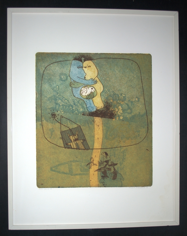 'Yes or No' 1980 - gekleurde ets, oplage 100.  kopen? Bied vanaf 45!