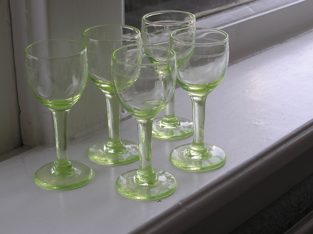 Lot van 5 Art Deco Annagroen borrelglazen kopen? Bied vanaf 17!