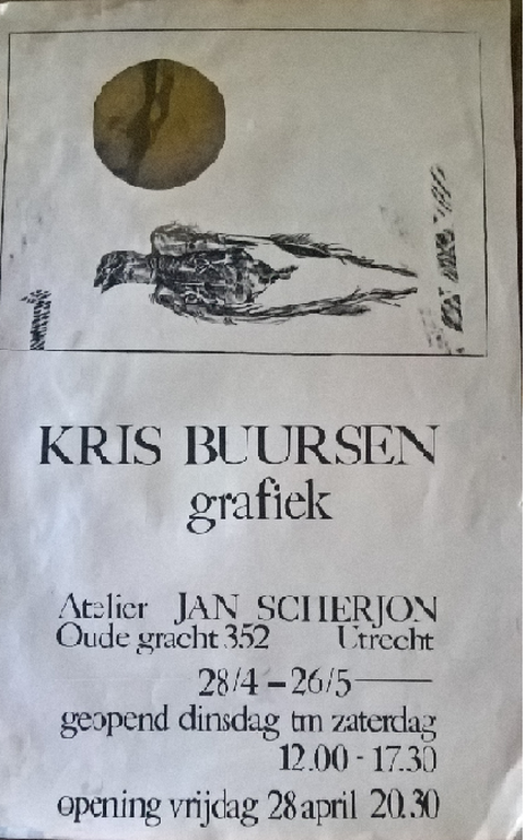 Chris/Kris Buursen, litho, zwevende vogel kopen? Bied vanaf 20!