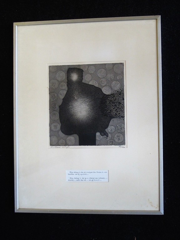 Zeldzame grote 1973 Multatuli Ets "Welvaart" door Harry v Kruiningen 1906-1996 kopen? Bied vanaf 1!