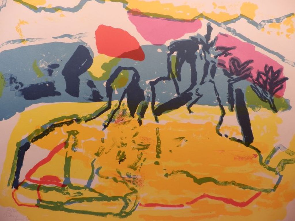 PIETER DEFESCHE Litho  ARCADIA   Handgesigneerd  verkocht voor € 65!