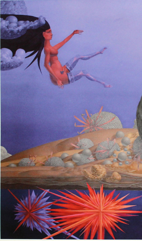 WOLFGANG HUTTER. Zeldzame Giclee van zijn kleurrijke werk.Op Linnen.2014. GROOT! kopen? Bied vanaf 119!