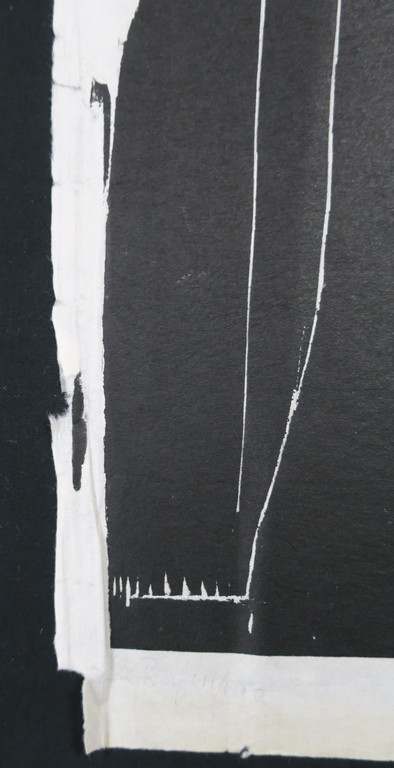 Guillaume Le Roy: Houtsnede op Rijstpapier, Z.T. (Abstracte compositie) kopen? Bied vanaf 35!