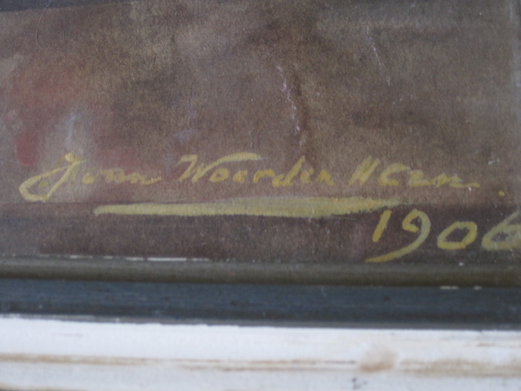 Schitterend 1906 realistisch Aquarel gevarieerd fruit stilleven gesigneerd  kopen? Bied vanaf 1!