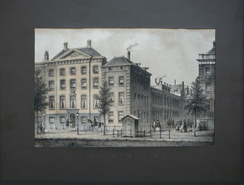 J.J.A. Hilverdink: Gebouw der Handelsmaatschappij te Amsterdam (1860) kopen? Bied vanaf 1!