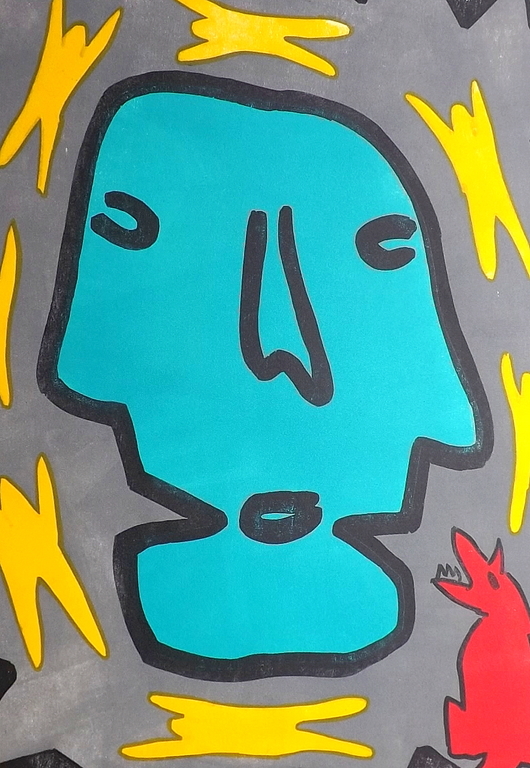 Peter Louman - houtsnede uit 1992 - getiteld: Oostblok kopen? Bied vanaf 1!