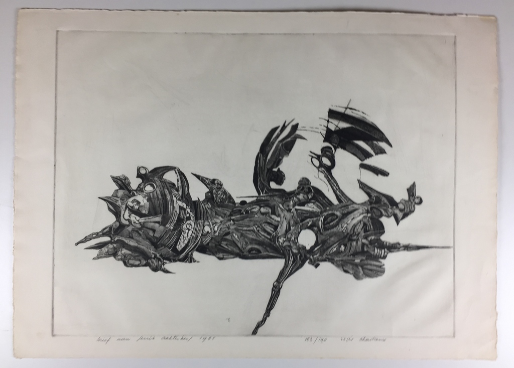 Roger Chailloux - Roger Chailloux, ets, 'Brief aan Gerrit Achterberg', 1965 (PRENT 190) kopen? Bied vanaf 70!