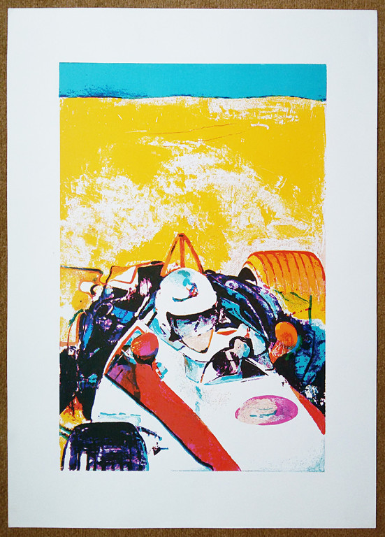 Kees van Bohemen - Coureur, zeefdruk kopen? Bied vanaf 50!