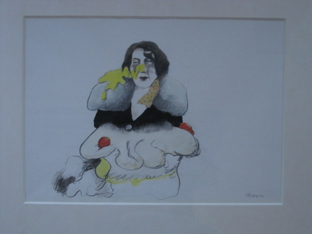 Anton Martineau (1926-) Aquarel "egg on your face" gesigneerd kopen? Bied vanaf 1!