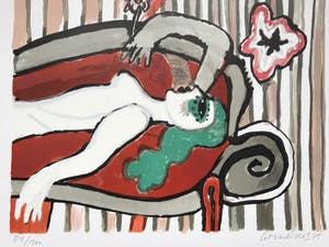 Corneille - CORNEILLE - le divan fleuri - 1975 - INGELIJST kopen? Bied vanaf 1!