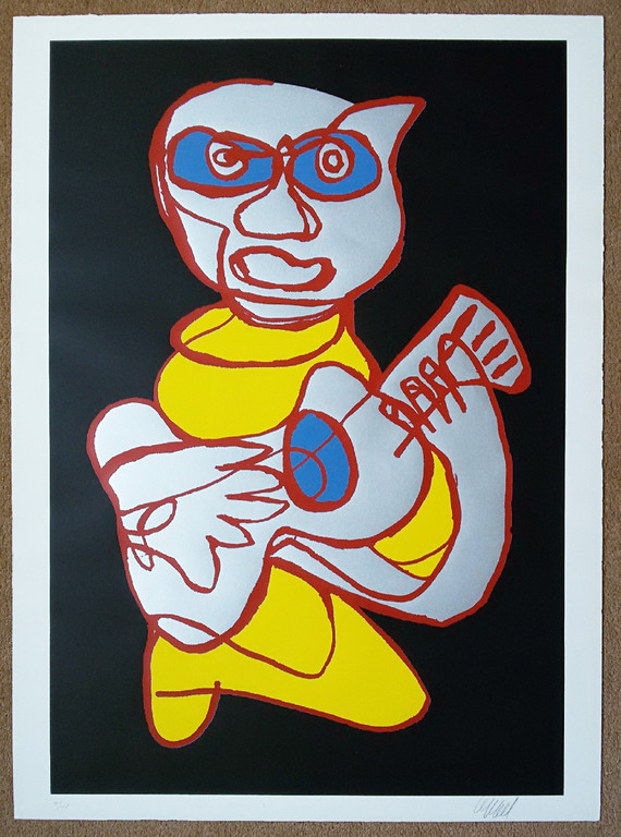 Karel Appel - Cool Hand Luke, zeefdruk (ingelijst, groot) kopen? Bied vanaf 750!