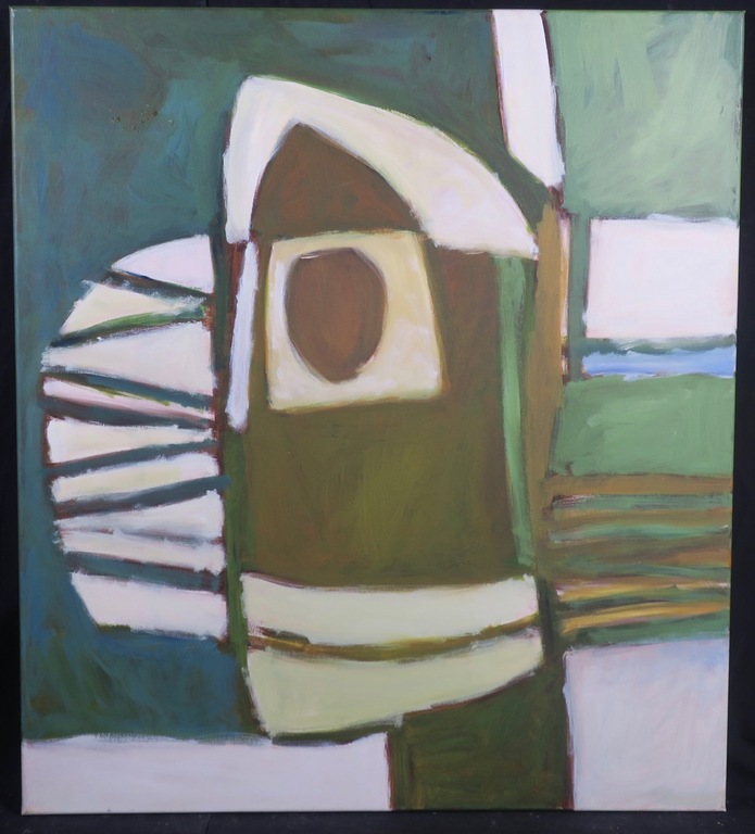 Francis Hoogland: Olieverf op doek, Z.T. (groen) kopen? Bied vanaf 150!