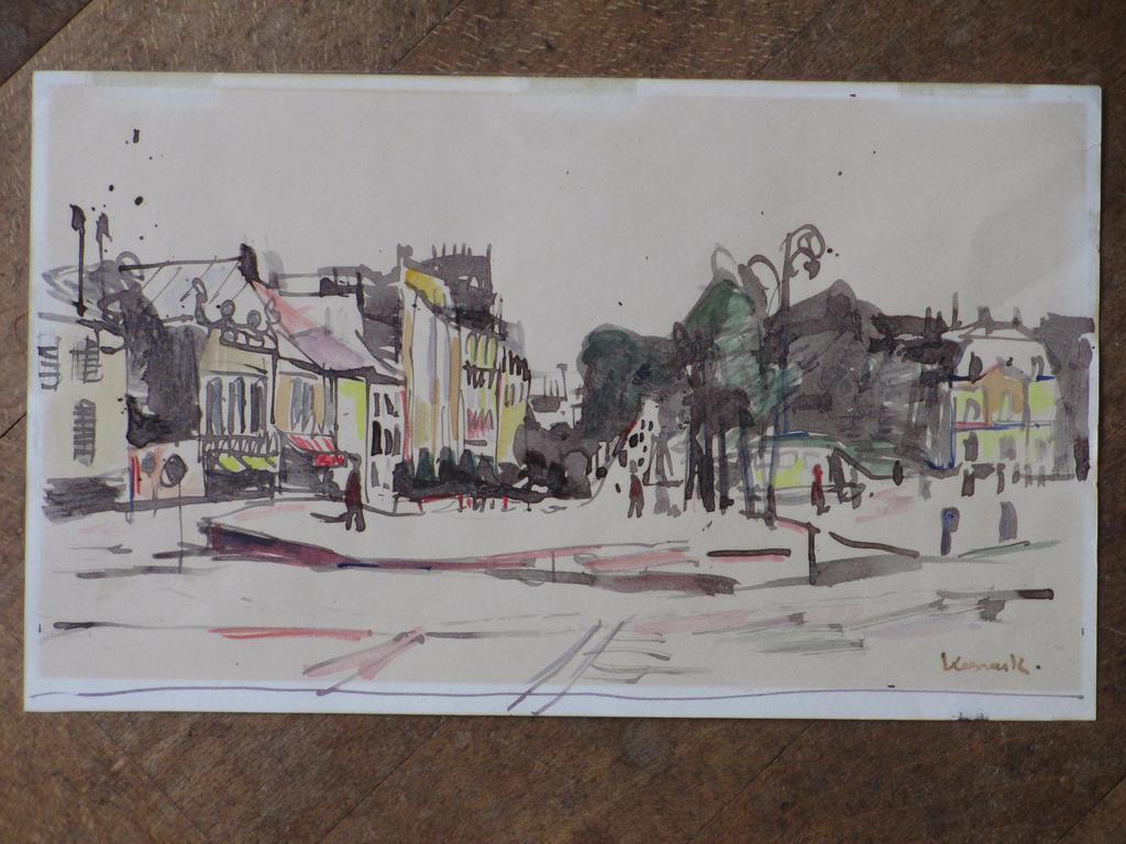 Kees van Urk, Buitenlands straatbeeld, Gemengde techniek kopen? Bied vanaf 1!