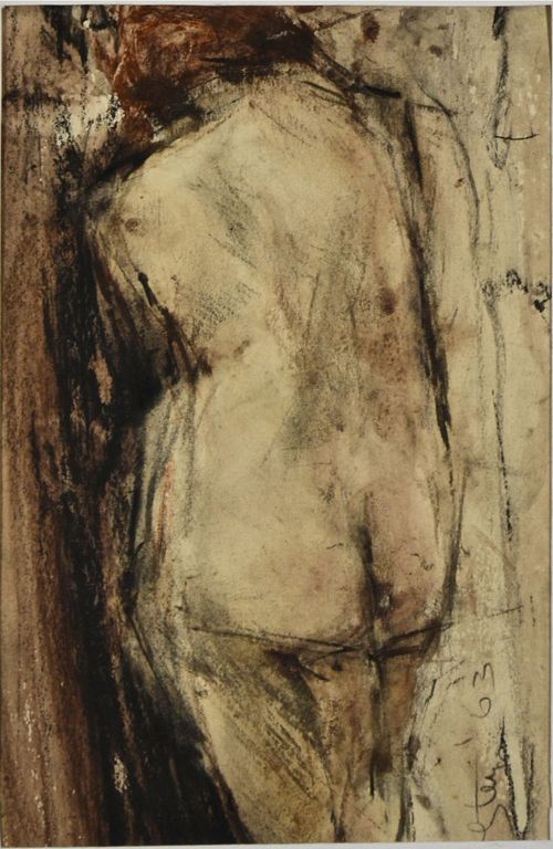 Wim Steijn: Gemengde techniek. Vrouwelijk naakt verkocht voor € 70!