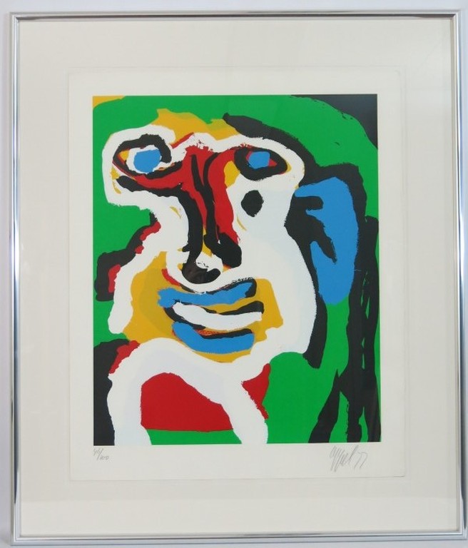 Karel Appel: Zeefdruk. Seven Summer Days IV. Ingelijst kopen? Bied vanaf 600!