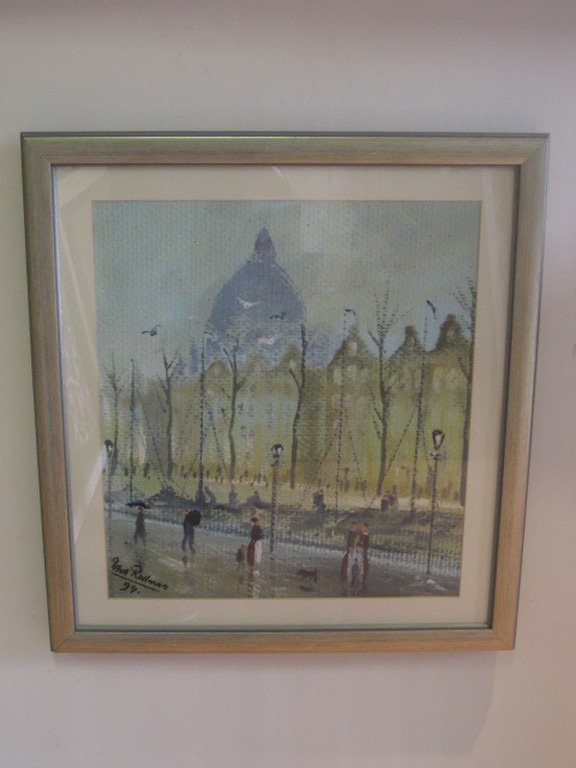 Paul Rollman 1924 - Amsterdam Koepelkerk en Herengracht olieverf kopen? Bied vanaf 1!