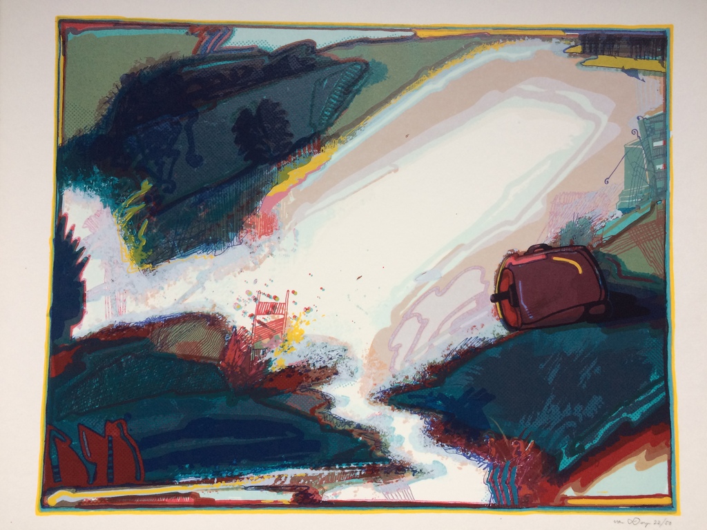 Huibert van Dorp, zeefdruk op karton in perfectte conditie 22/50 kopen? Bied vanaf 35!