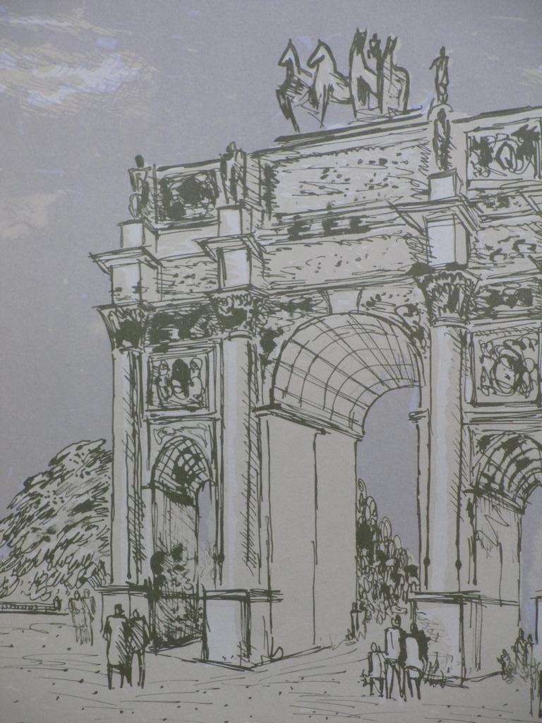 Charles Eyck, Triomfboog, Kleurenlitho kopen? Bied vanaf 1!