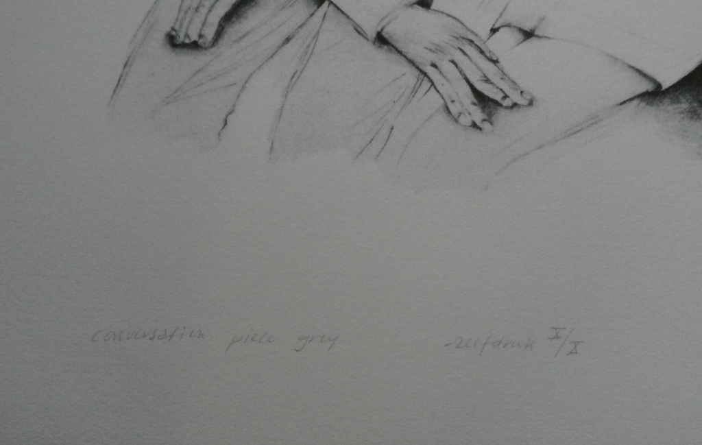 Kees Spermon - Kees Spermon - zeefdruk: conversation piece grey - 1973 kopen? Bied vanaf 45!